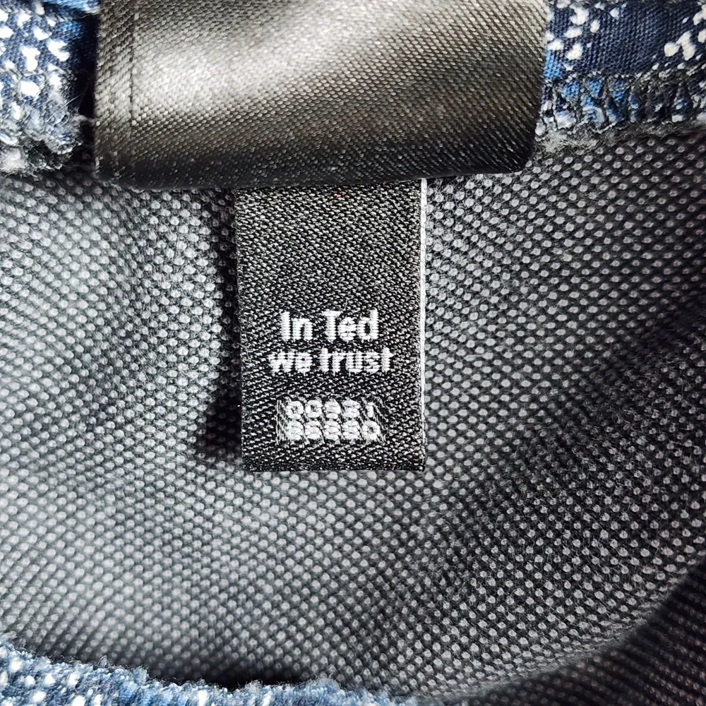 Ted Baker Chino Pants Mens 34L Slim Fit Micro Pattern Charcoal Grey Like New